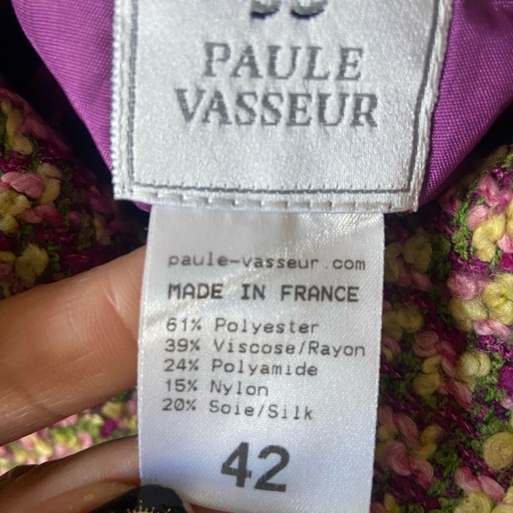 Paule Vasseur tweed suit. Size 42 EU /Size 6 US. Chanel-esque. Blazer & Skirt. - Picture 9 of 14